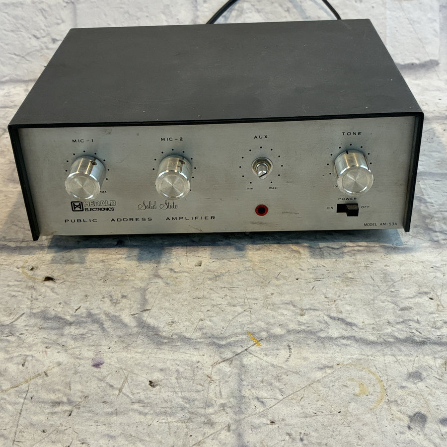 Herald AM-53A Solid State PA Amplifier Portable PA