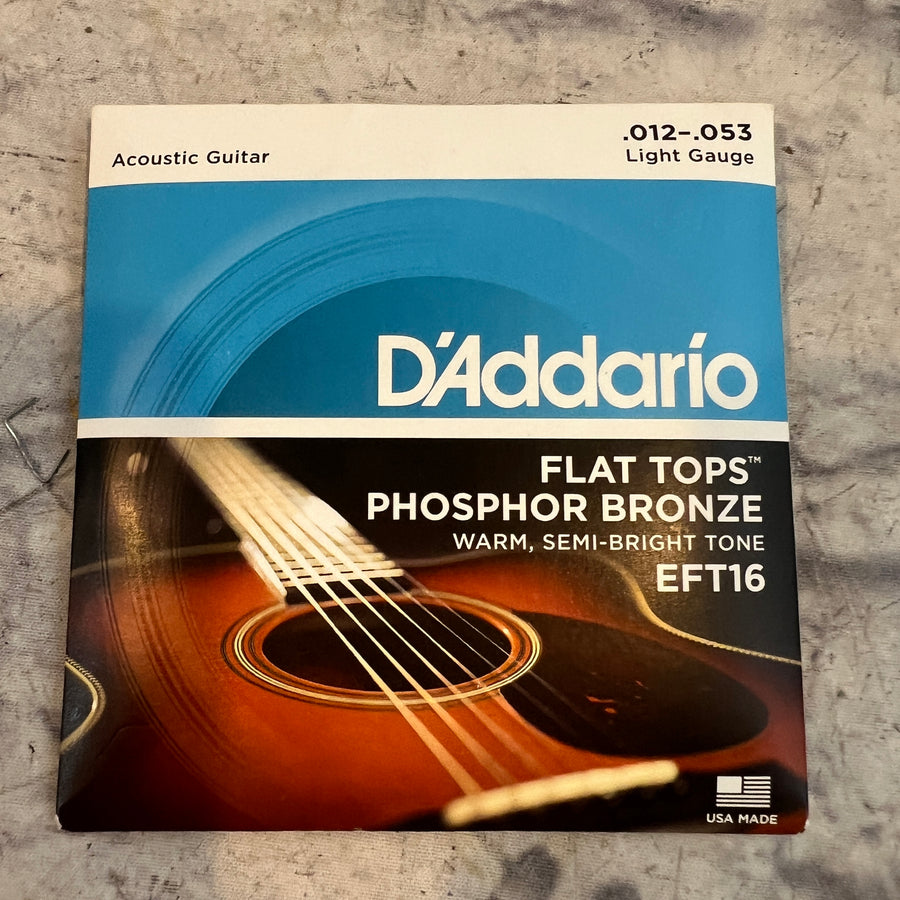 D'Addario EFT16 Flat Top Phosphor Bronze 12-53