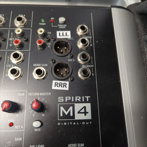 Soundcraft Spirit M4 Mixer With Case - Evolution Music