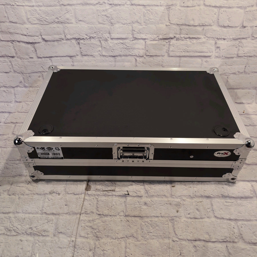 ProX XS-ZTABLEBL JR Portable Z-Style DJ Table Flight Case w/ Handles Wheels Black