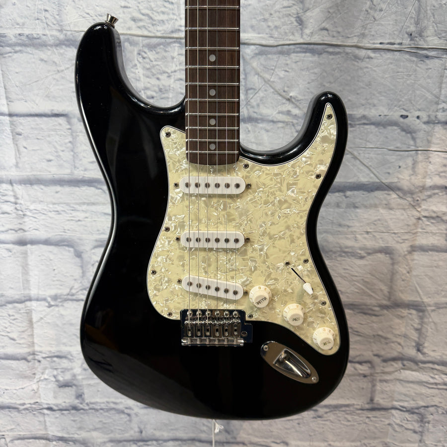 Fender Starcaster Strat SSS - Black Sparkle Electric Guitar