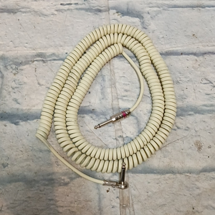 Providence White Curly Instrument Cable