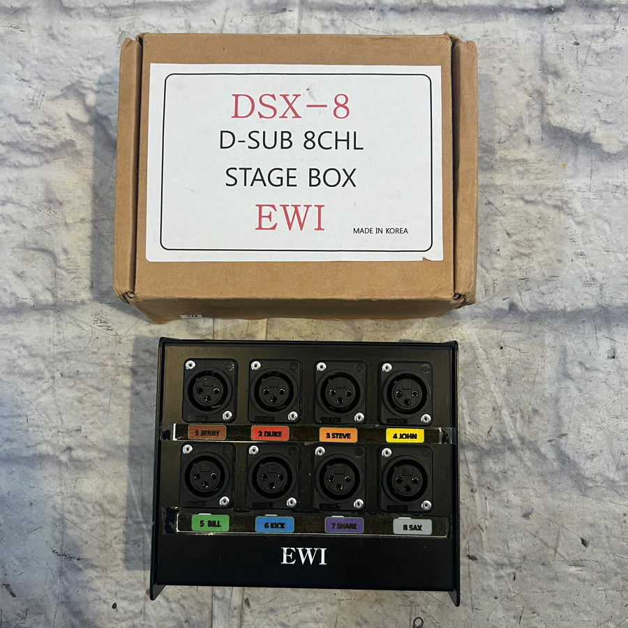 EWI DSX-8 25 Pin DSUB to Female XLR Stage Box