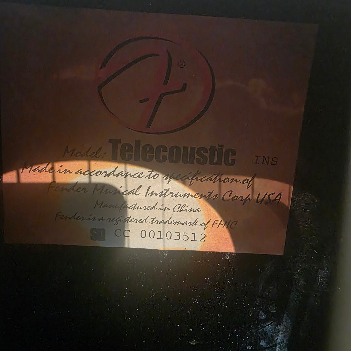 Fender Teleacoustic Silver Sparkle Acoustic Guitar