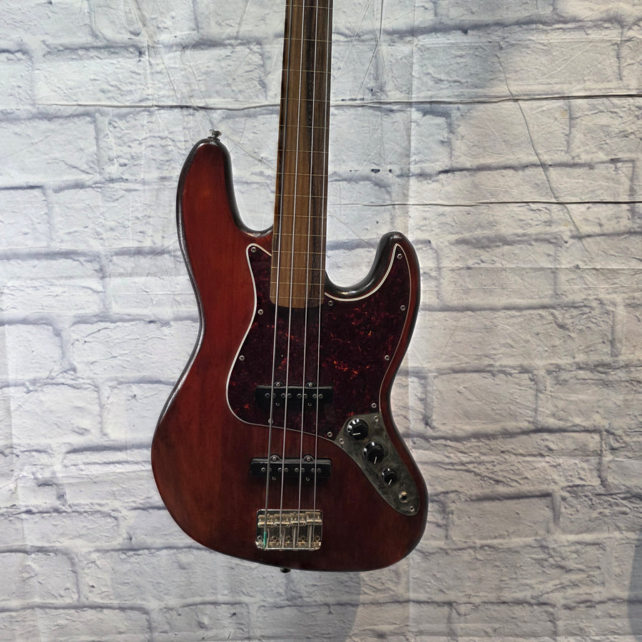 Squier 2019 Classic Vibe 60s Fretless Jazz Bass - Refinished 4 String Bass Guitar