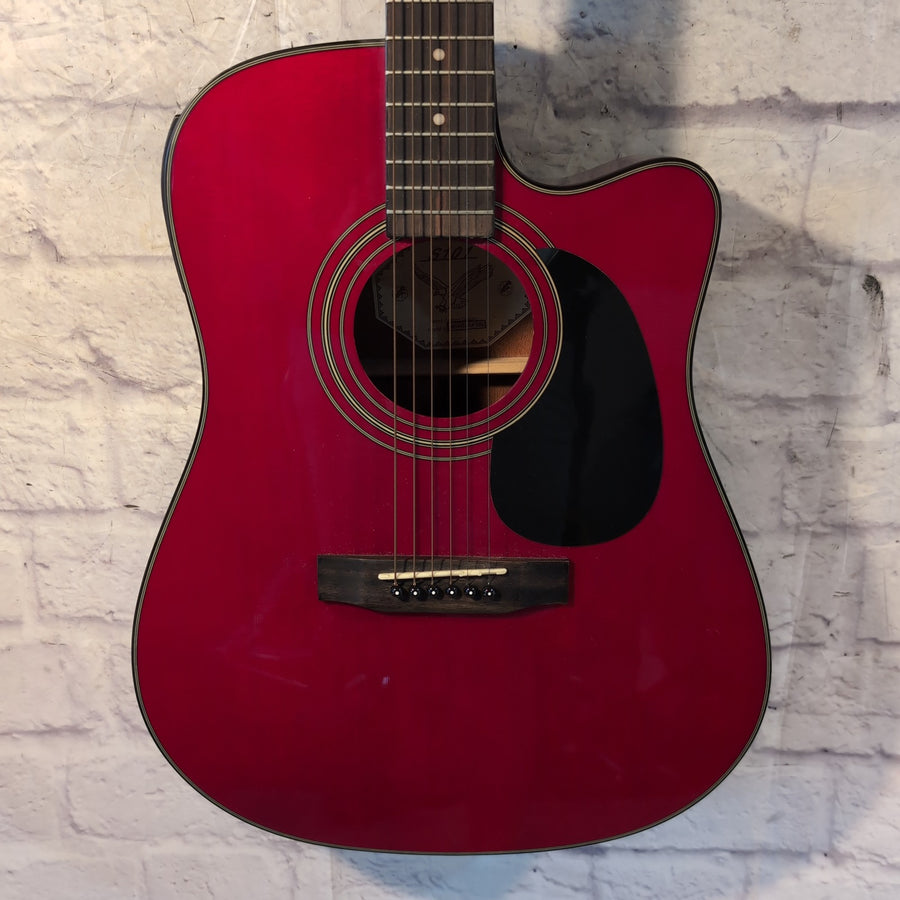 S101 Acoustic Guitar with Cutaway - Red