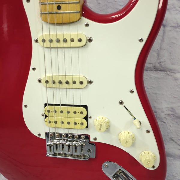 Squier Made in Korea Red HSS Stratocaster Electric Guitar