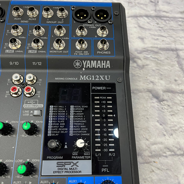 Yamaha MG12XU 12 Channel Mixer - Evolution Music