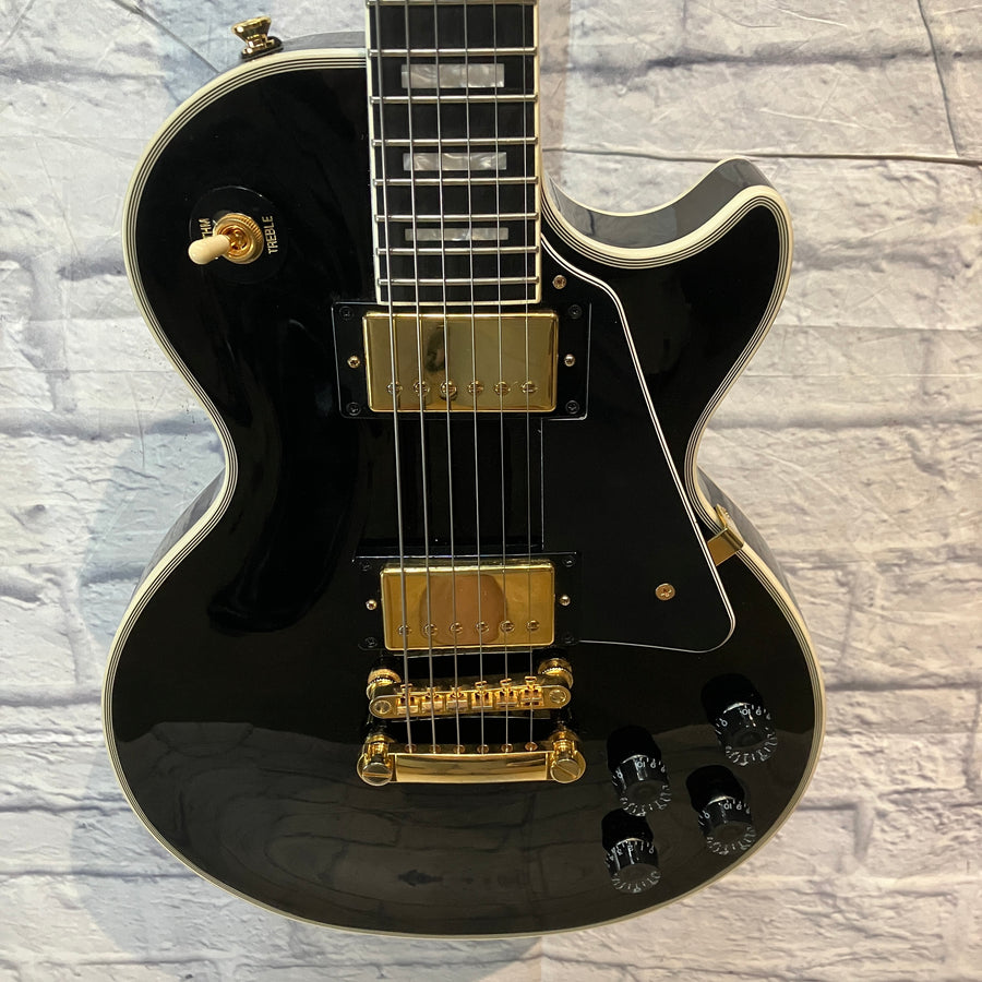 Epiphone Les Paul Custom - Black w/ Gold Hardware Electric Guitar