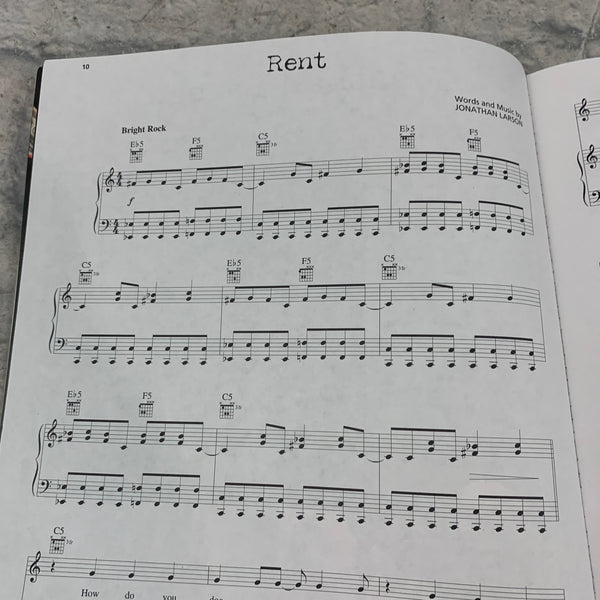 Rent Vocal Selection Sheet Music Evolution Music