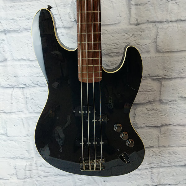 Fender Aerodyne J Bass 4 String Jazz Bass Guitar - Black MIJ