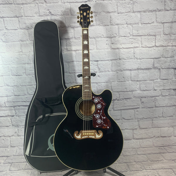 Epiphone EJ-200CE Black Jumbo Acoustic Electric - Evolution Music