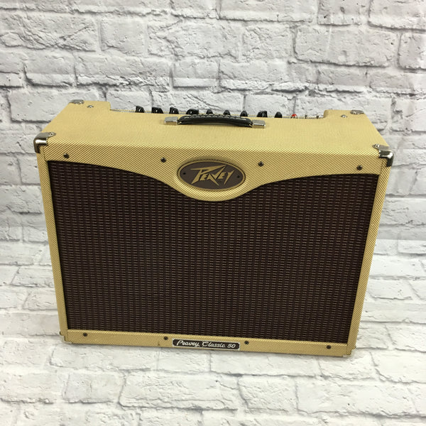 Peavey Classic 50 212 Tweed Guitar Combo Amp with Footswitch