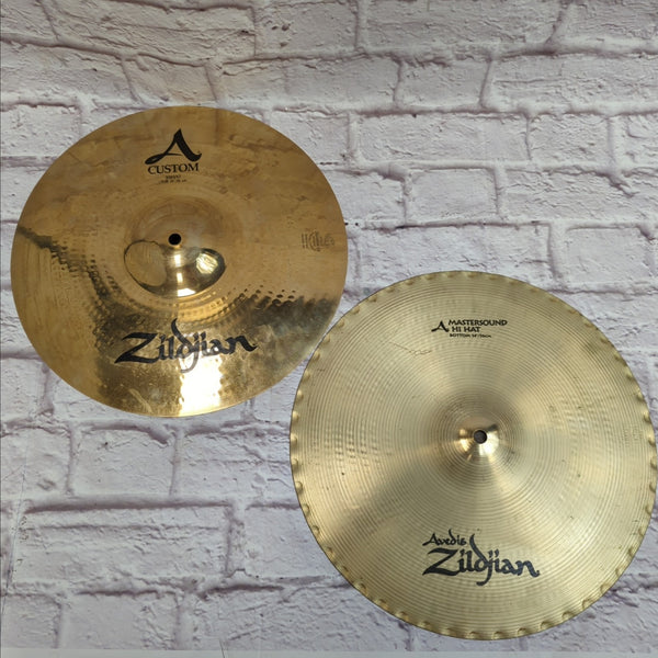 Zildjian A Custom Top and A Mastersound Bottom 14 Hi Hats