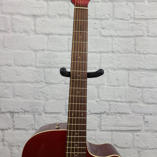 Fender Redondo Player Acoustic Candy Apple Red Evolution Music