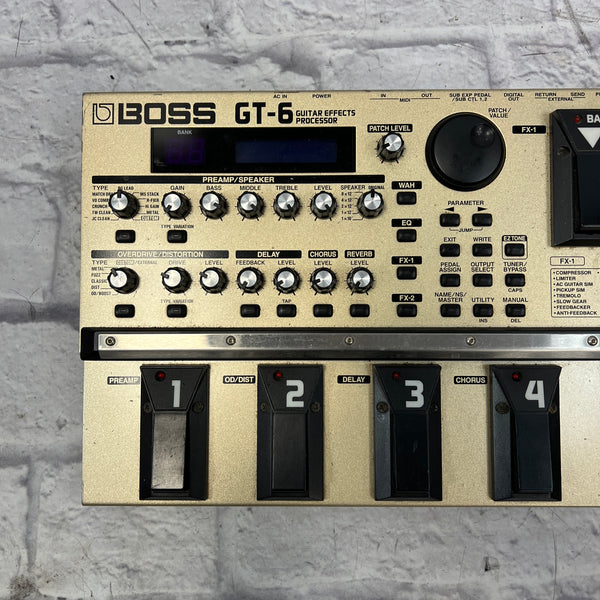 Boss GT-6 Multieffects Pedal with Power Supply - Evolution Music
