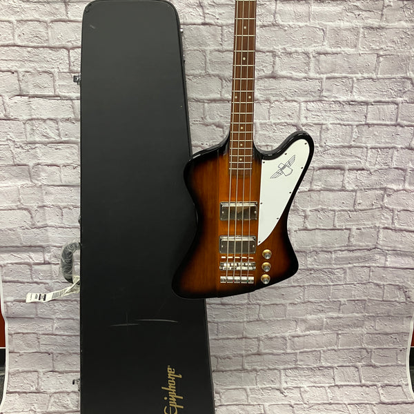 epiphone thunderbird vintage pro bass tobacco sunburst Electric Serial #: 22042354627  World Music Supply thunderous dual humbuckers Epiphone Thunderbird 60s Bass (Thunderbird