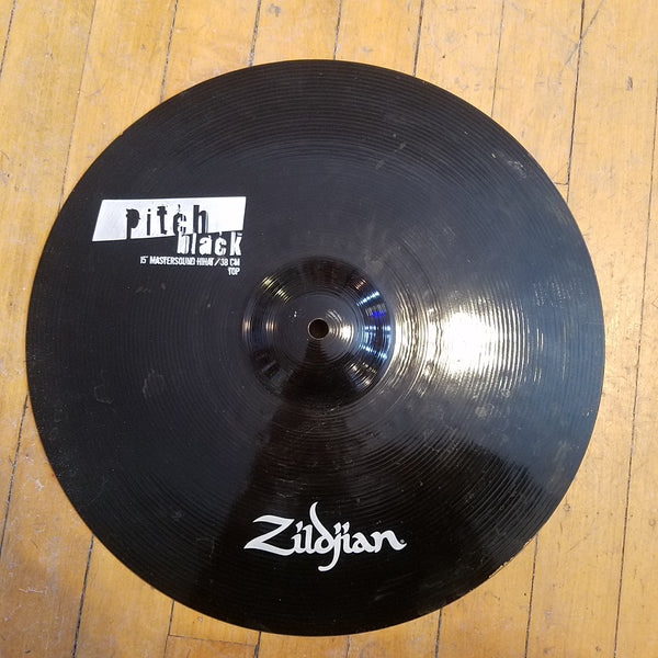 Zildjian 15in Pitch Black Mastersound Hi Hat Cymbal Pair ZPB15MB 