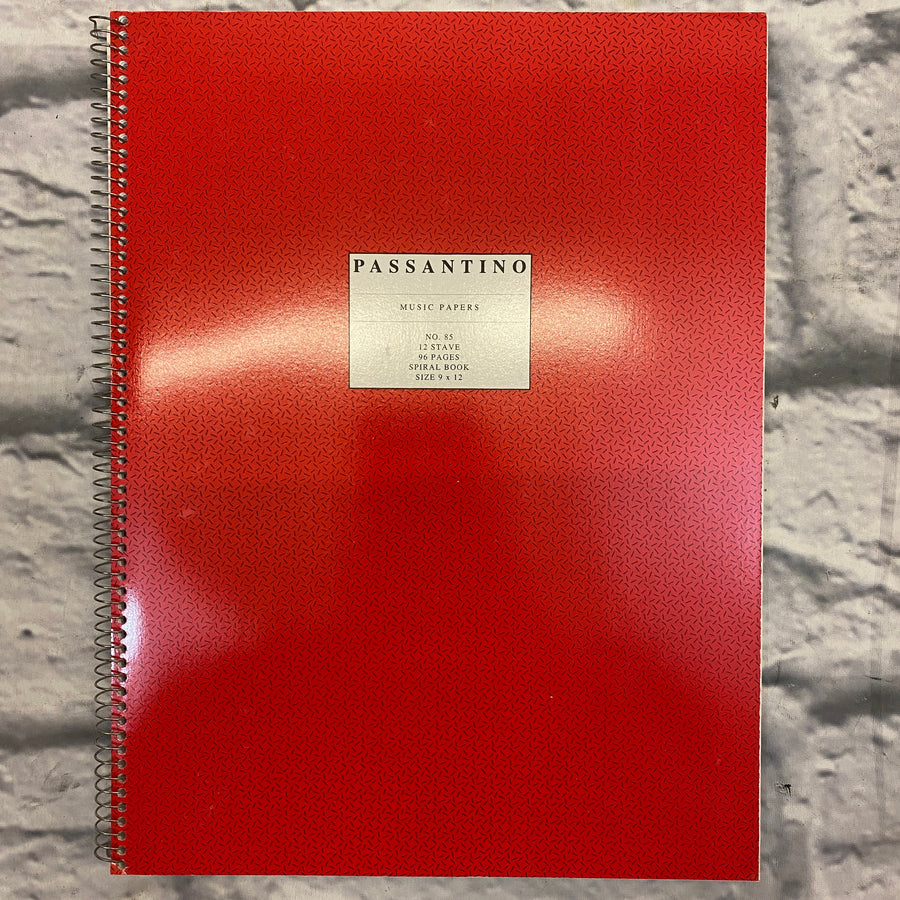 Passantino No. 85 12-Stave Manuscript Paper Spiral Book