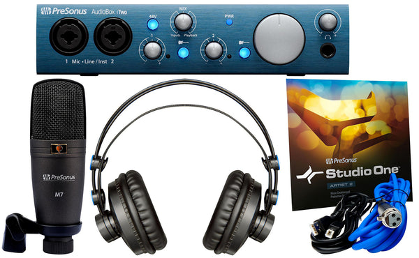 Presonus AudioBox iTwo Studio Bundle Interface Headphones and