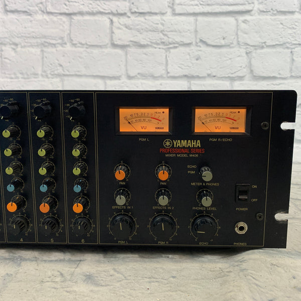 Yamaha M406 6-Channel Powered Mixer with Echo - Evolution Music