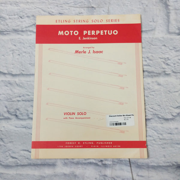 Etling String solo series - Moto Perpetuo E Jenkinson Arranged By Merl -  Evolution Music