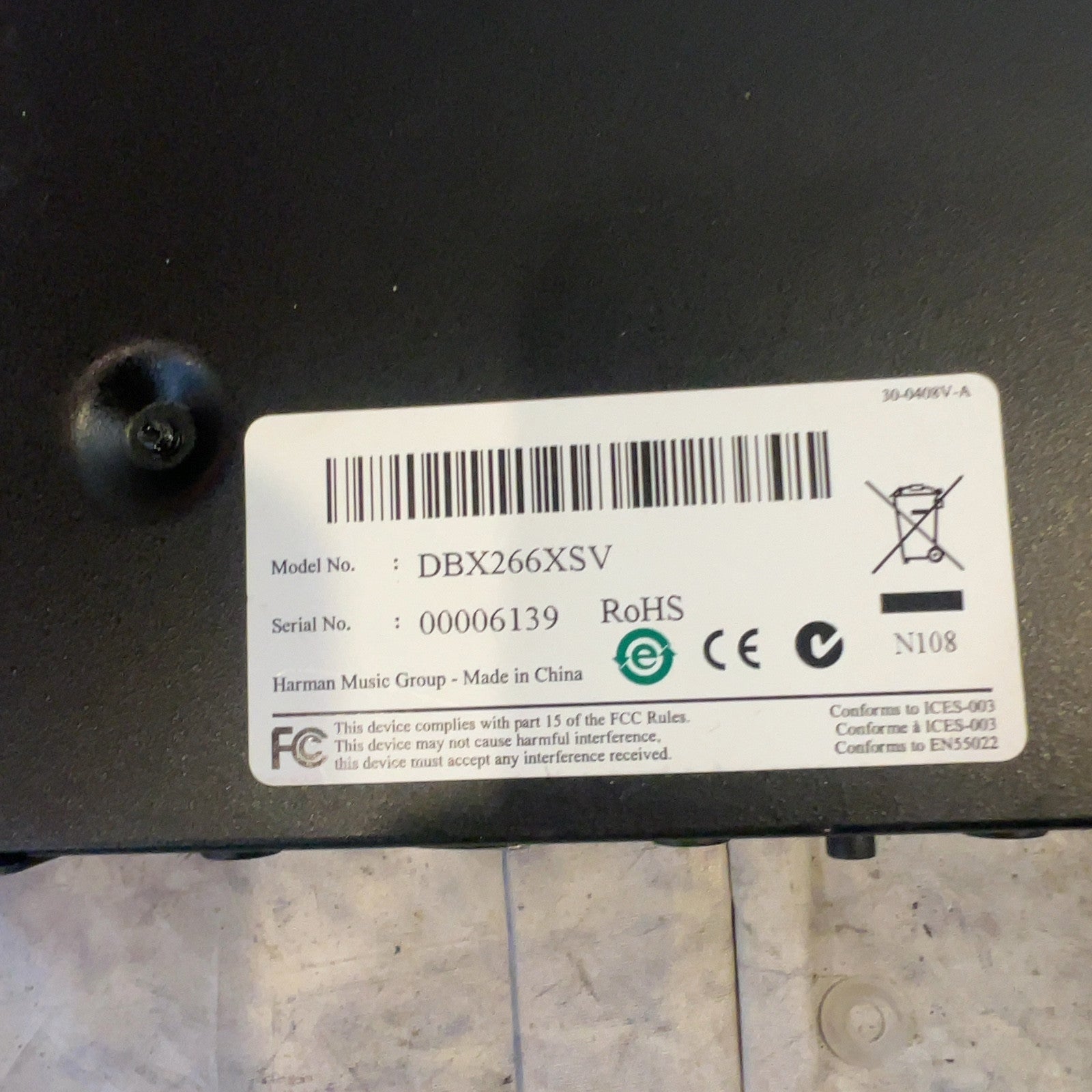 DBX 266xs Compressor