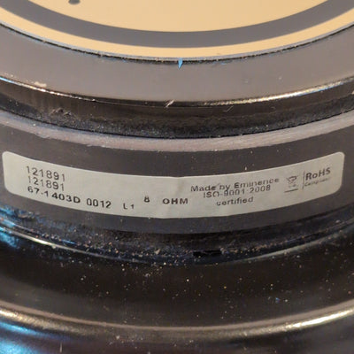 Tone King Model 1892 8 ohm 60-watt Guitar Amp Replacement Speaker Speaker