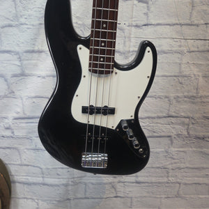 Squier Black Sparkle Affinity Jazz Bass 4 String Bass Guitar