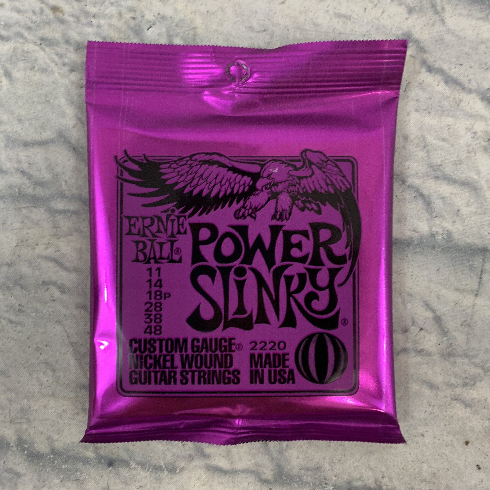 Ernie Ball EB2220 Power Slinky Medium Nickel Electric Guitar Strings 11-48