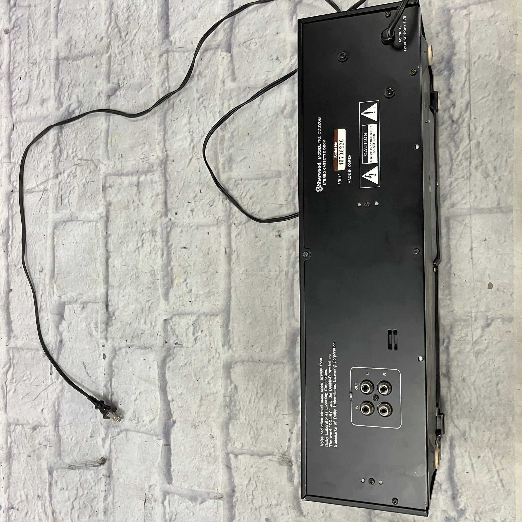 Sherwood CD320B Cassette Deck (AS IS)