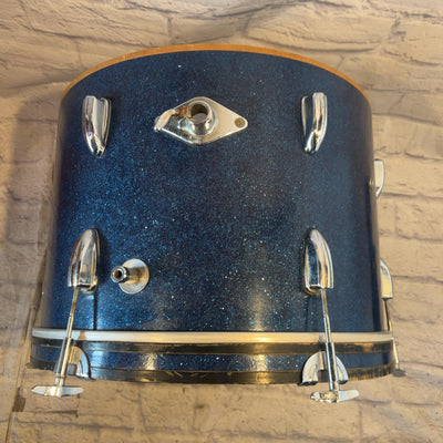 Unknown Vintage Japan Kick Drum Blue Sparkle