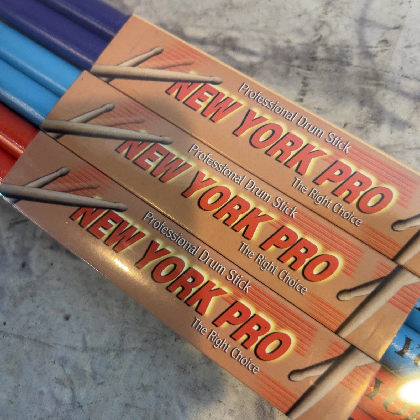 New York Pro 7A Colored Drum Stick Pack of 6