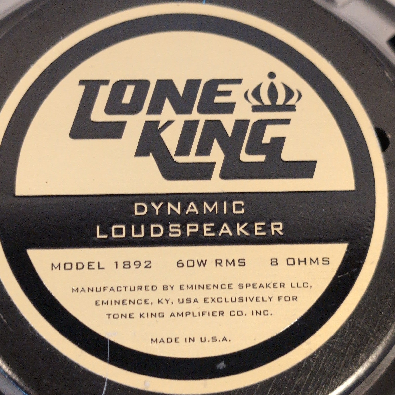 Tone King Model 1892 8 ohm 60-watt Guitar Amp Replacement Speaker Speaker
