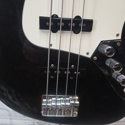 Squier Black Sparkle Affinity Jazz Bass 4 String Bass Guitar