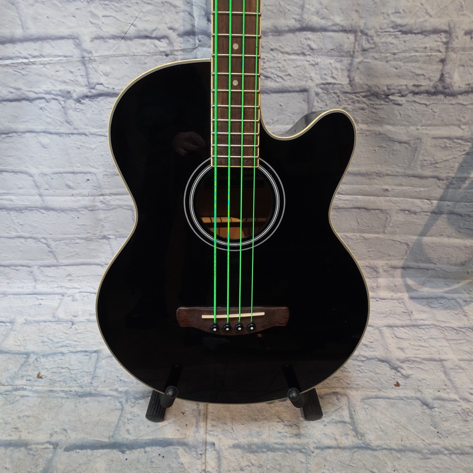 Ibanez AEB5E-BK ( Green Strings)  Acoustic Bass