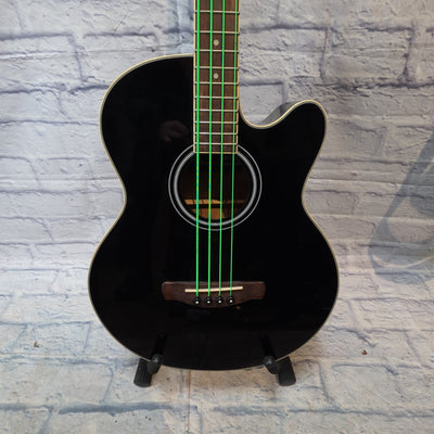 Ibanez AEB5E-BK ( Green Strings)  Acoustic Bass