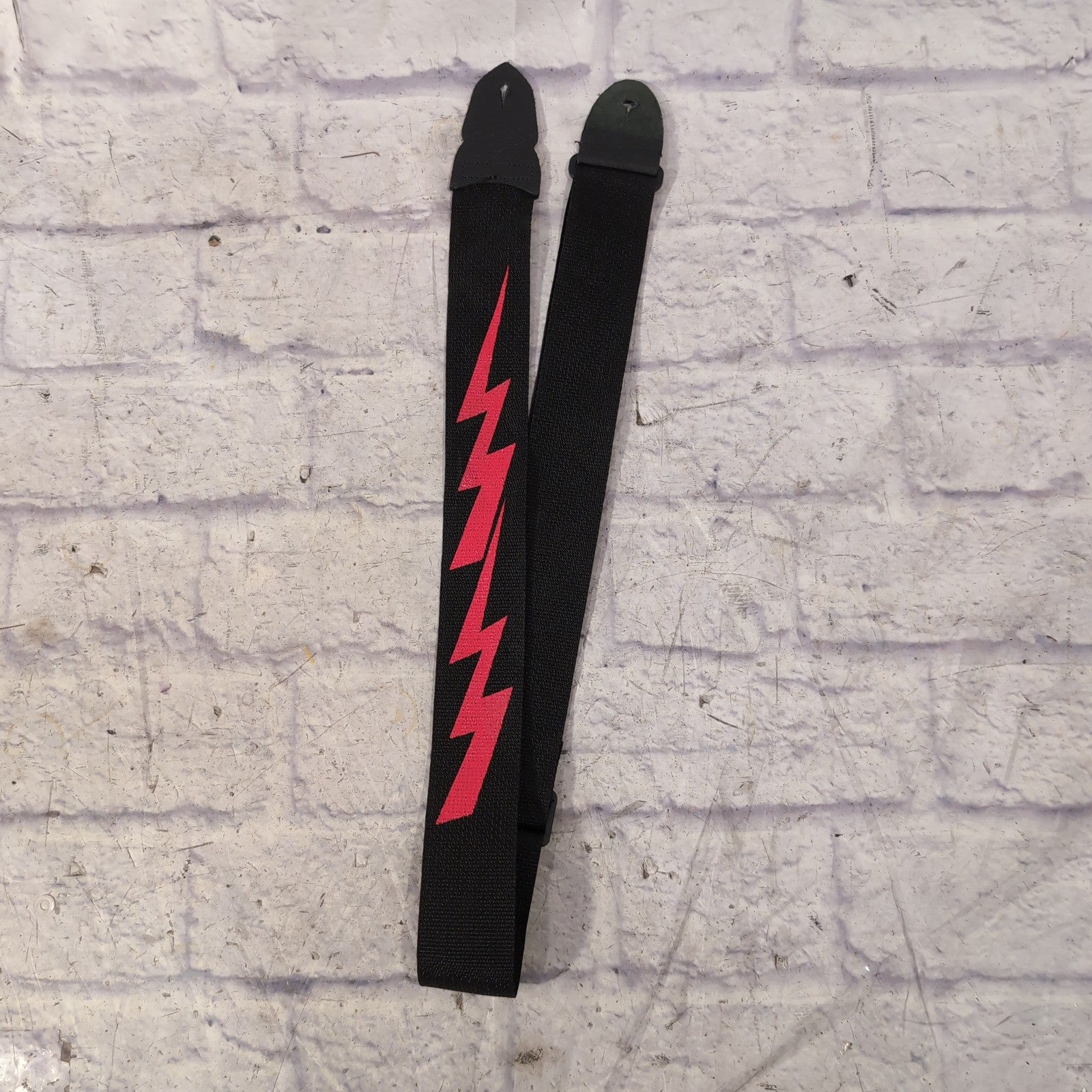 Red Lightning Bolt Guitar Strap