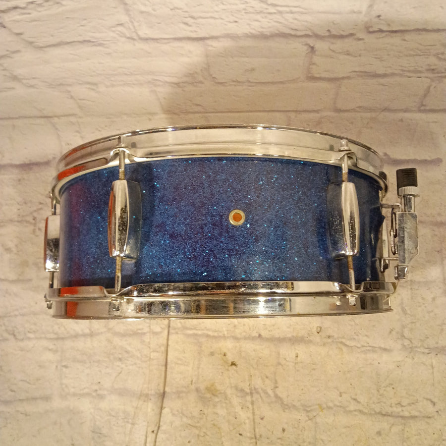 Unknown Vintage Japan Blue Sparkle Snare Drum