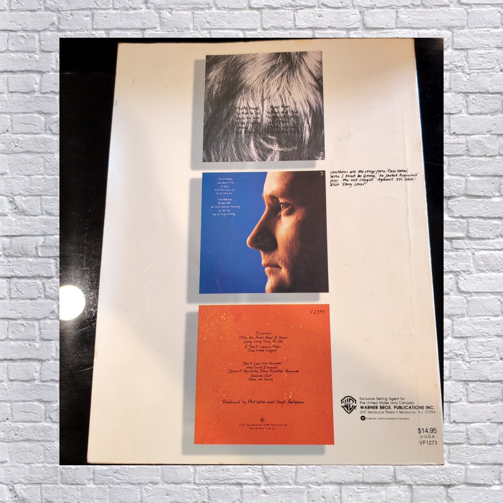 Phil Collins Anthology - Piano Vocal Guitar Song Book