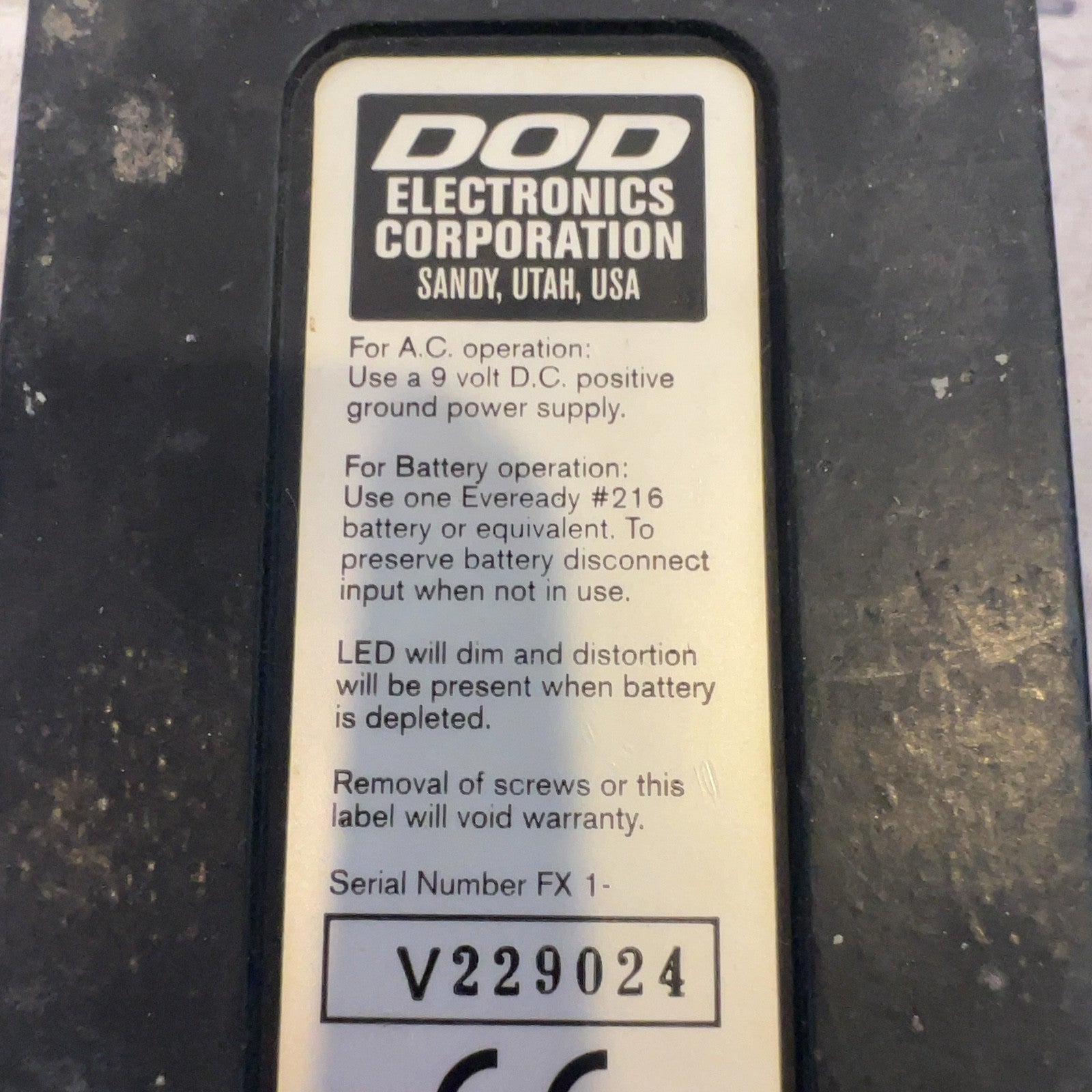DOD FX86B Death Metal Distortion Pedal