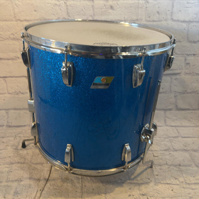 Ludwig 18x16 Vintage 1970 Blue Sparkle Floor Tom