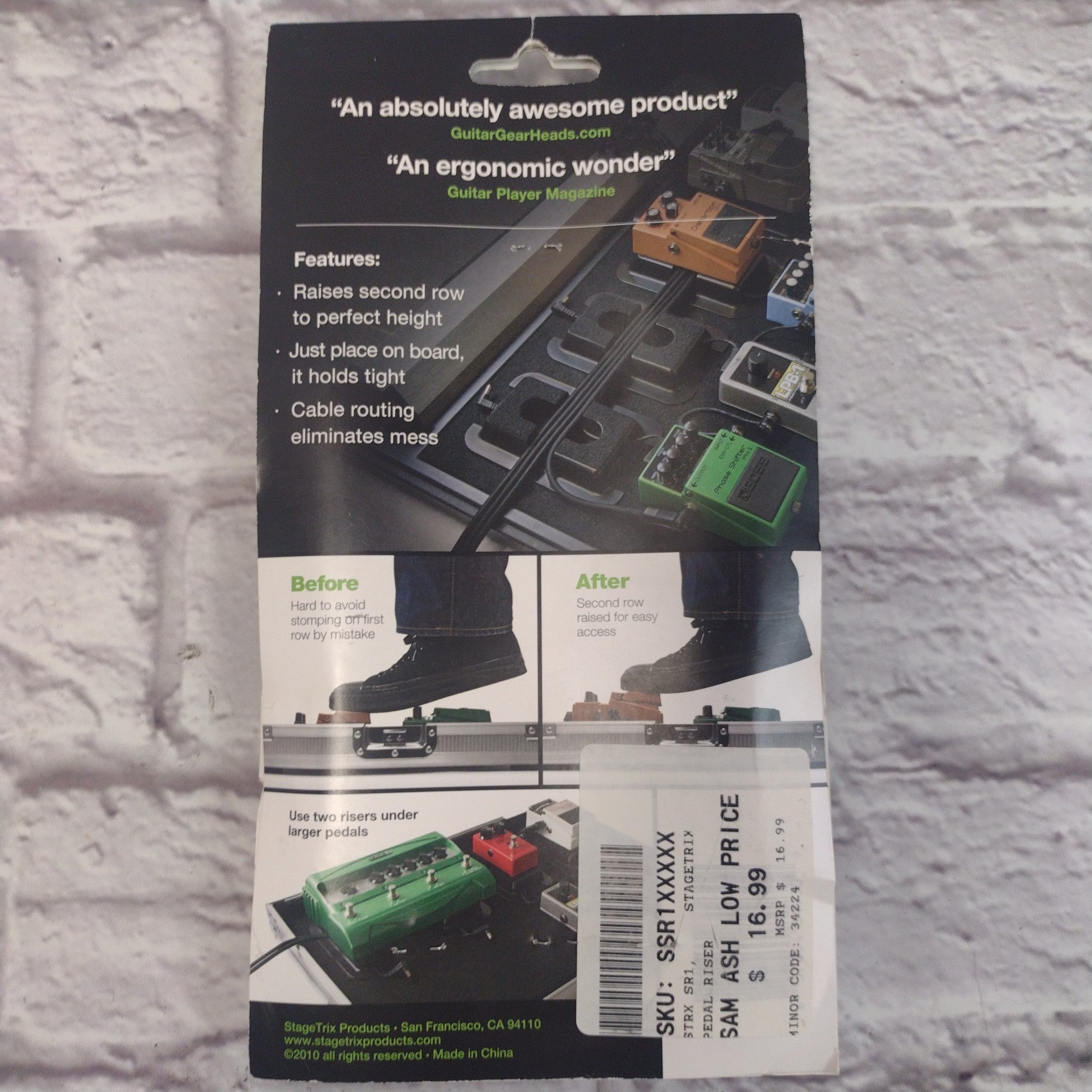 StageTrix Pedal Riser for Pedal Boards