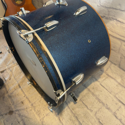 Unknown Vintage Japan Kick Drum Blue Sparkle
