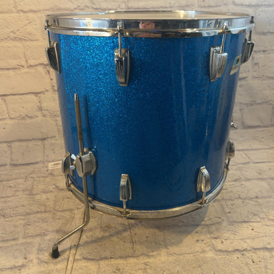 Ludwig 18x16 Vintage 1970 Blue Sparkle Floor Tom
