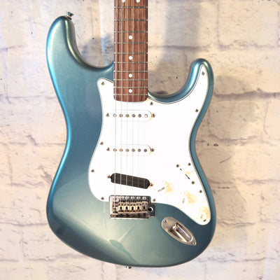 Squier Strat Gun Metal Blue Electric Guitar 60's Classic Vibe Body, Vintage Modified Neck, Hot Rails