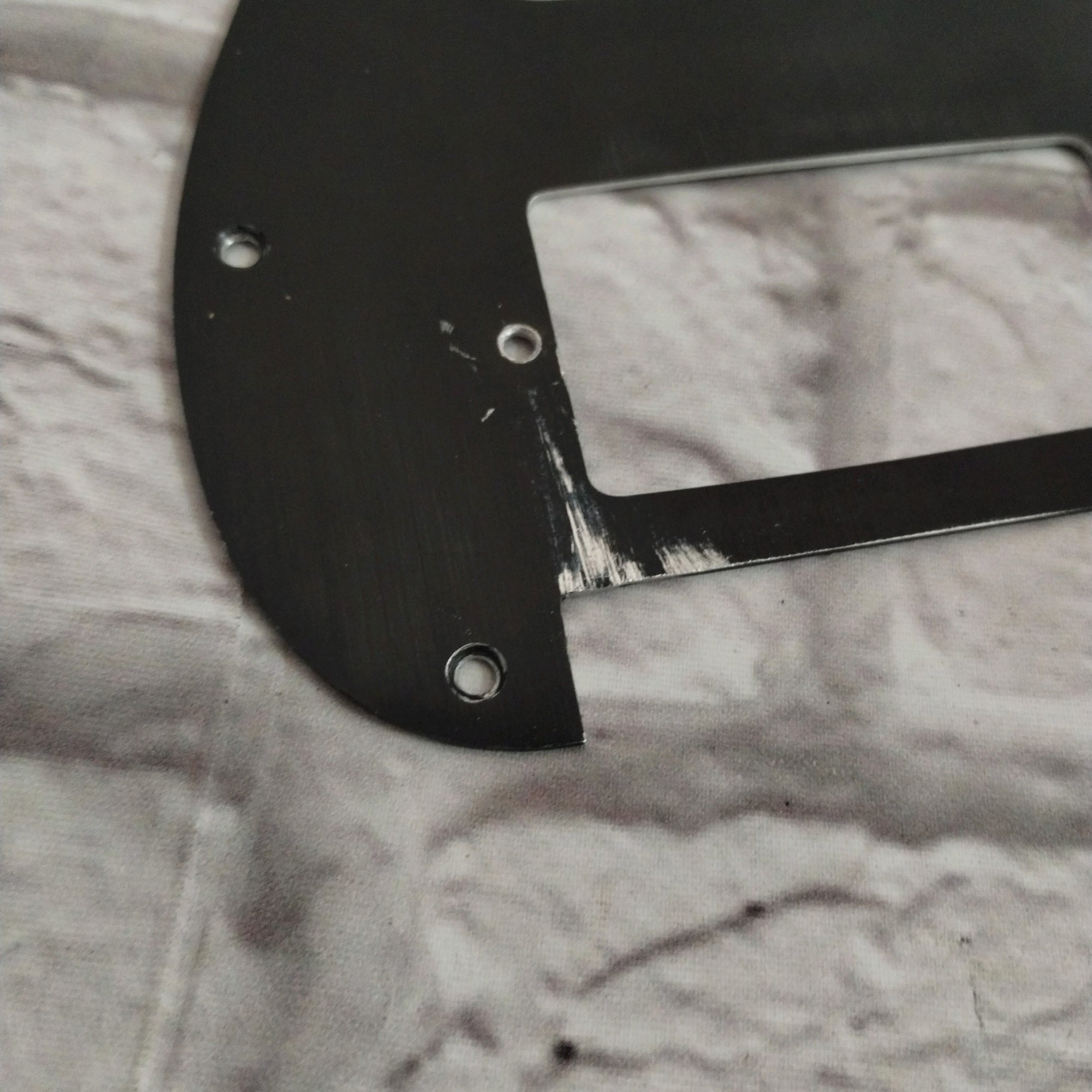Unknown Black Anodized Metal HSS Strat Pickguard