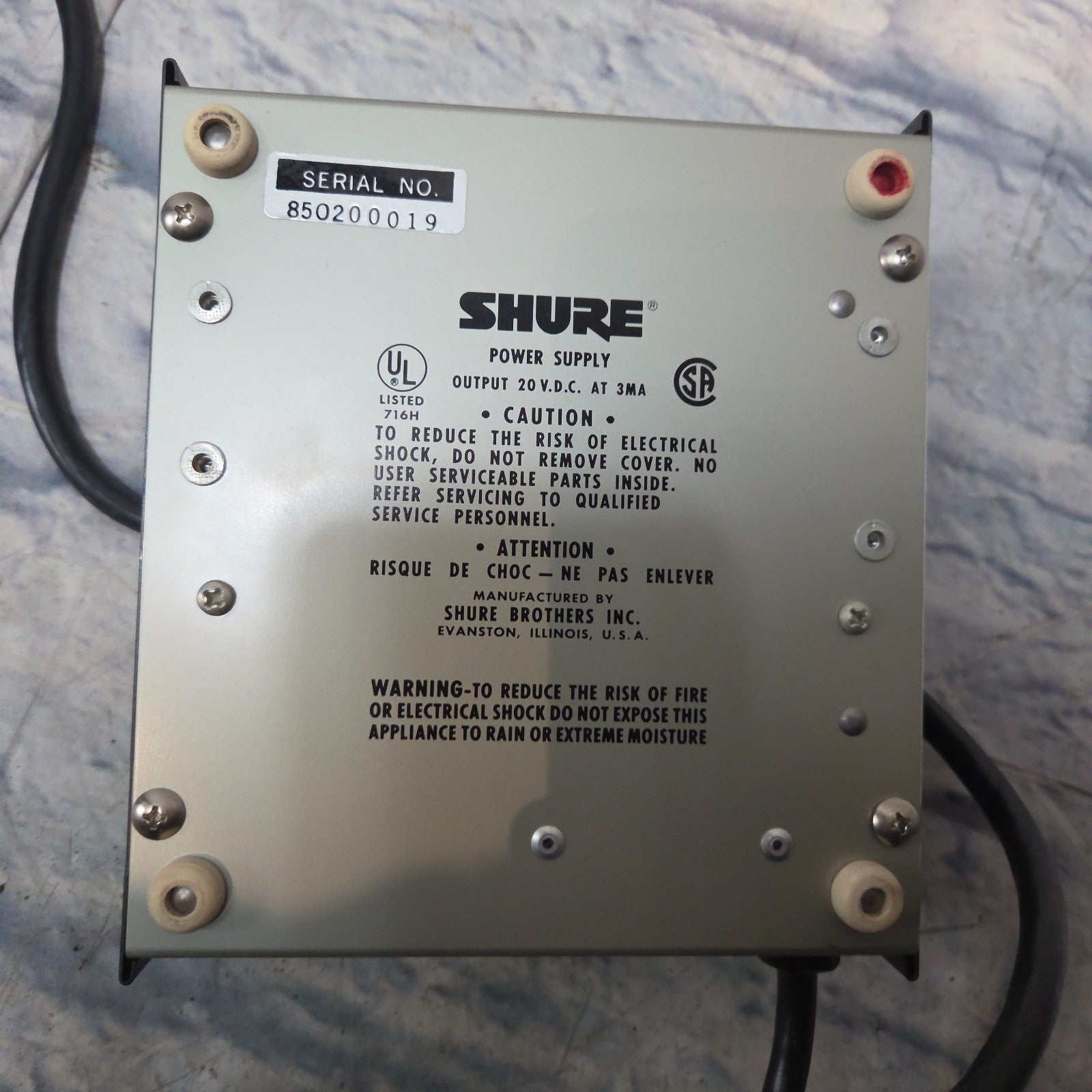 Shure PS1 Simplex Power Supply   Pro Audio Accessories