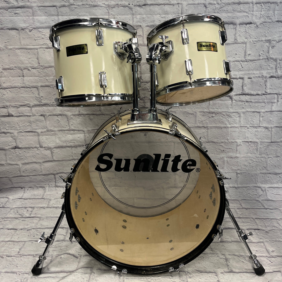 Sunlite 3 Piece Drumset White