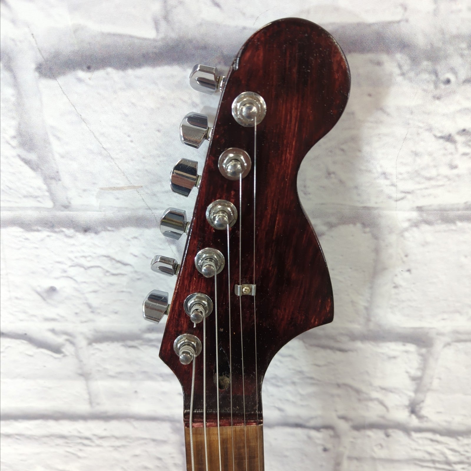 Unknown Stratocaster Style Solid Body Flat Black Over Red